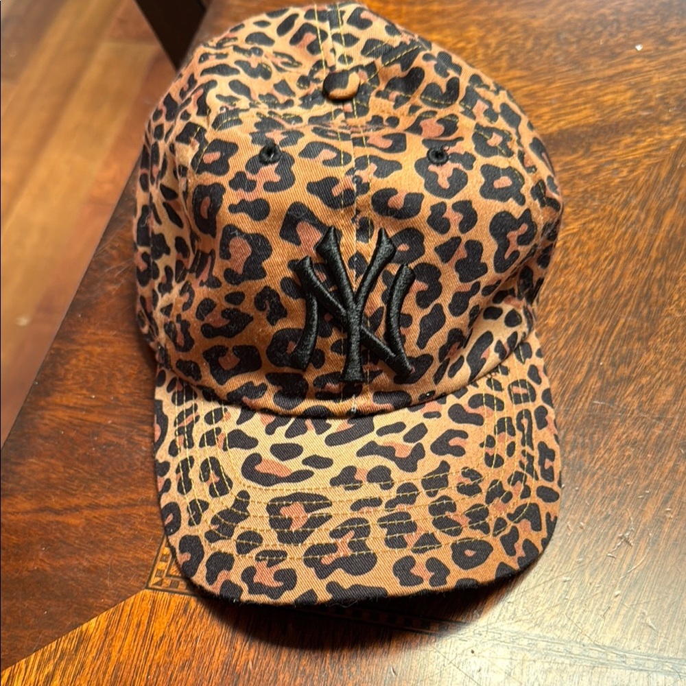 Leopard Print Yankees 47 brand hat